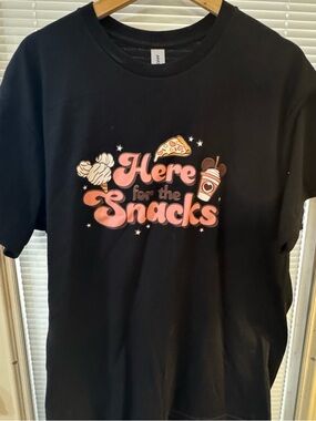 Here for the Snacks Graphic Tee - Black